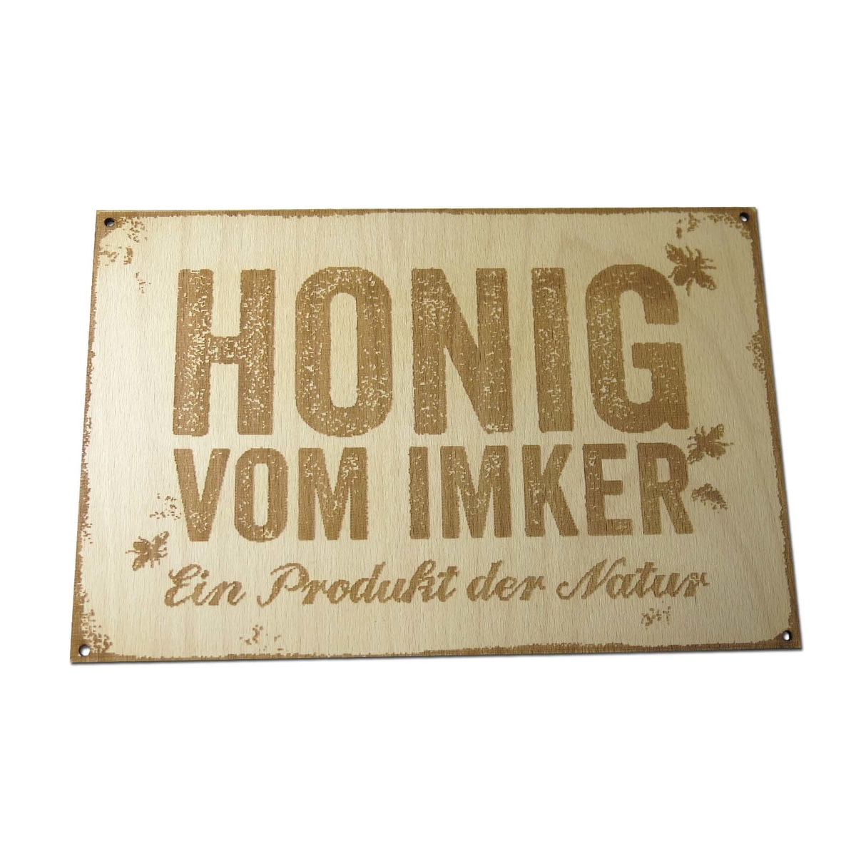 Werbetafel Holz Honig vom Imker 