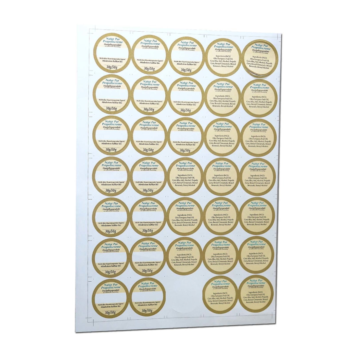 Etikett Propolis Creme Natur Pur 
