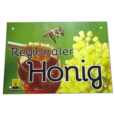 Werbetafel bunt "Regionaler Honig" 