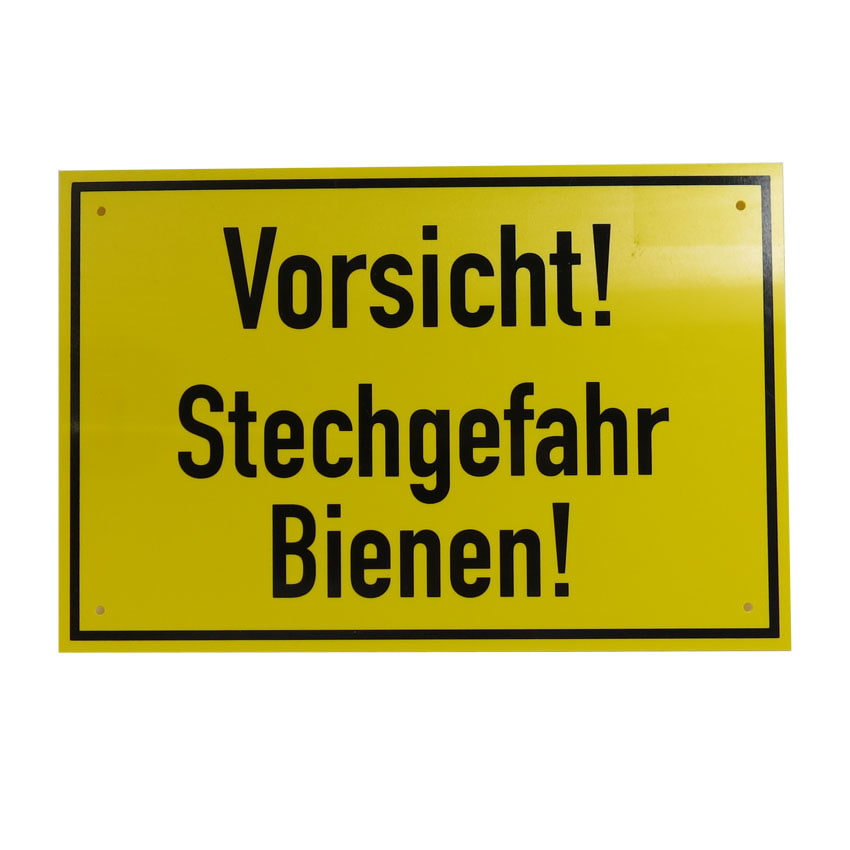Warnschild "Vorsicht Stechgefahr Bienen!" 