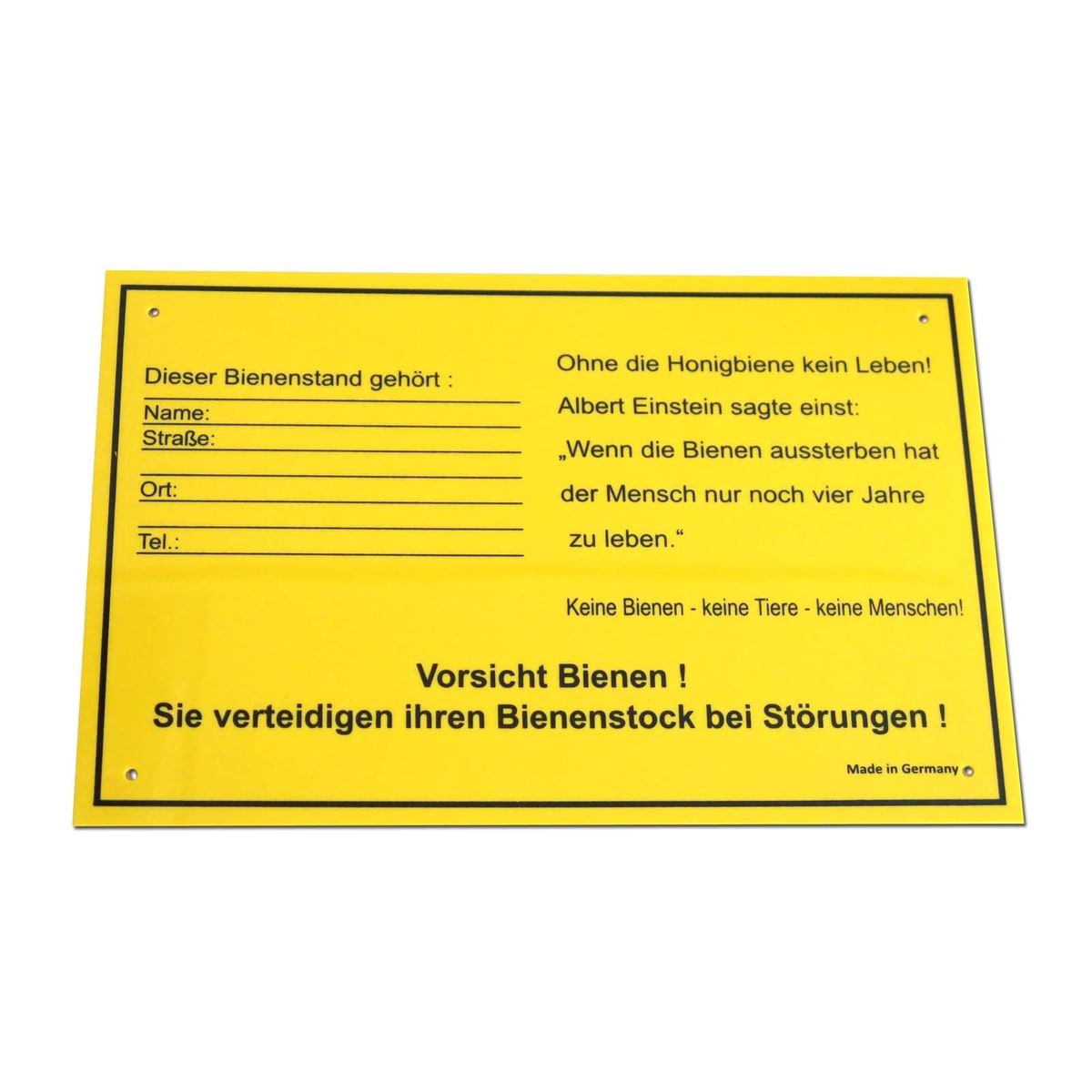 Warn- und Infoschild 