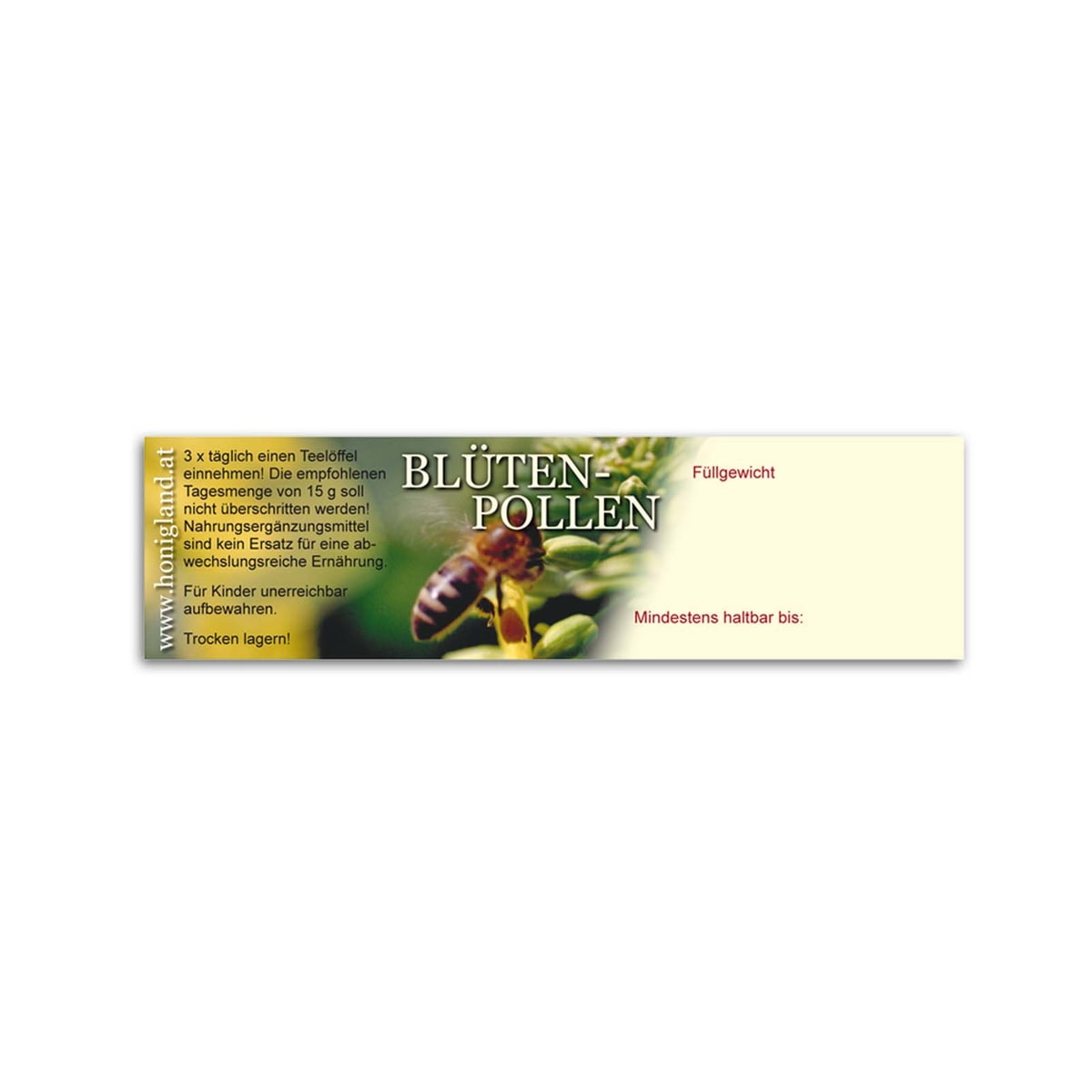 Blüten-Pollen Etiketten