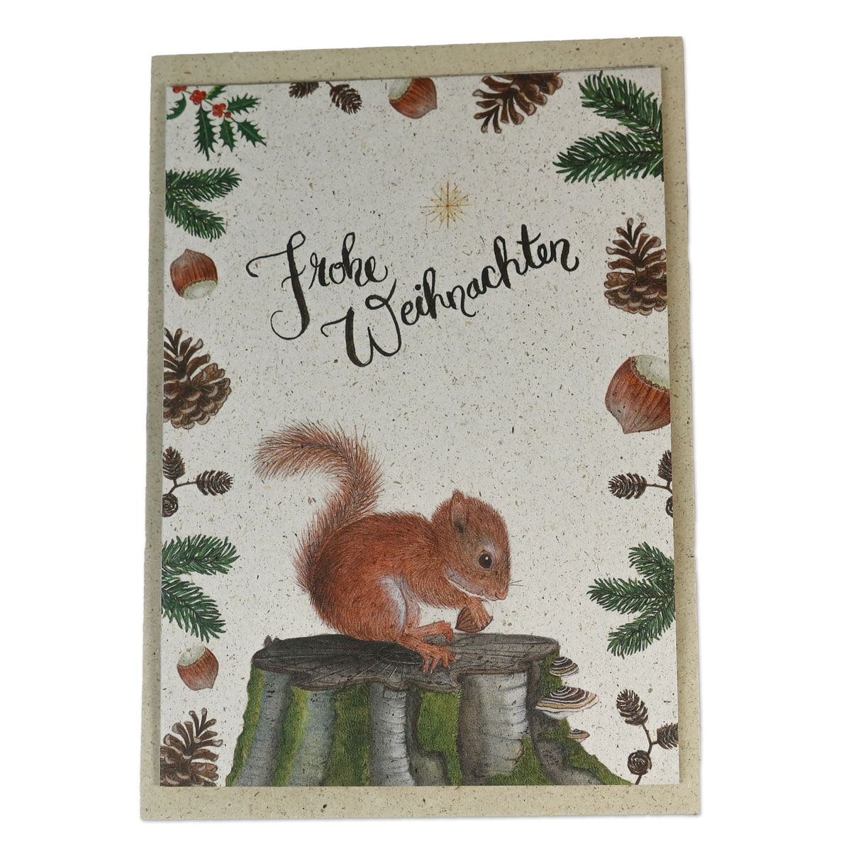 Weihnachtskarte Eichhörnchen