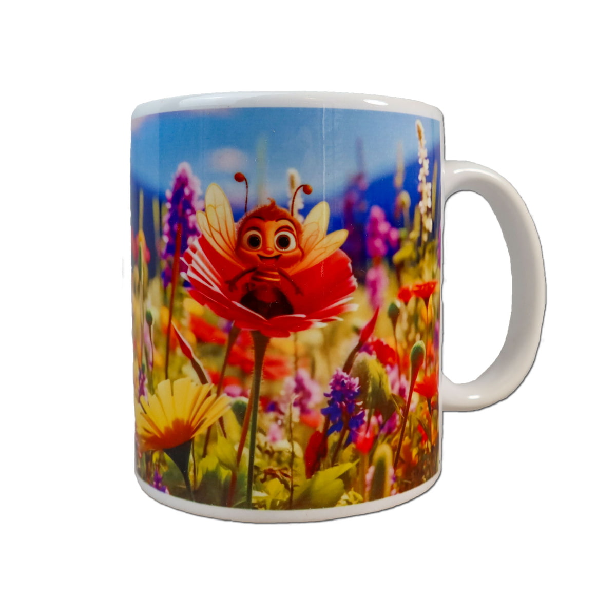 Tasse Biene auf Blume