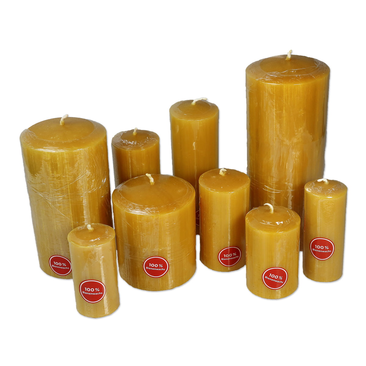 100% Bienenwachs Kerze Stumpen 