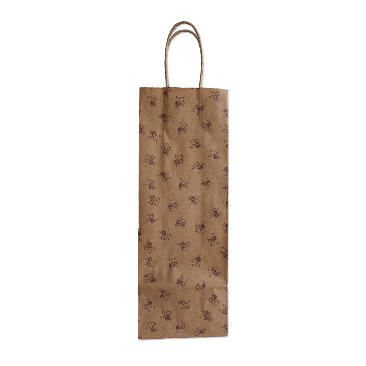 Flaschen Papiertragetasche Bienenmotiv 14x8x39cm