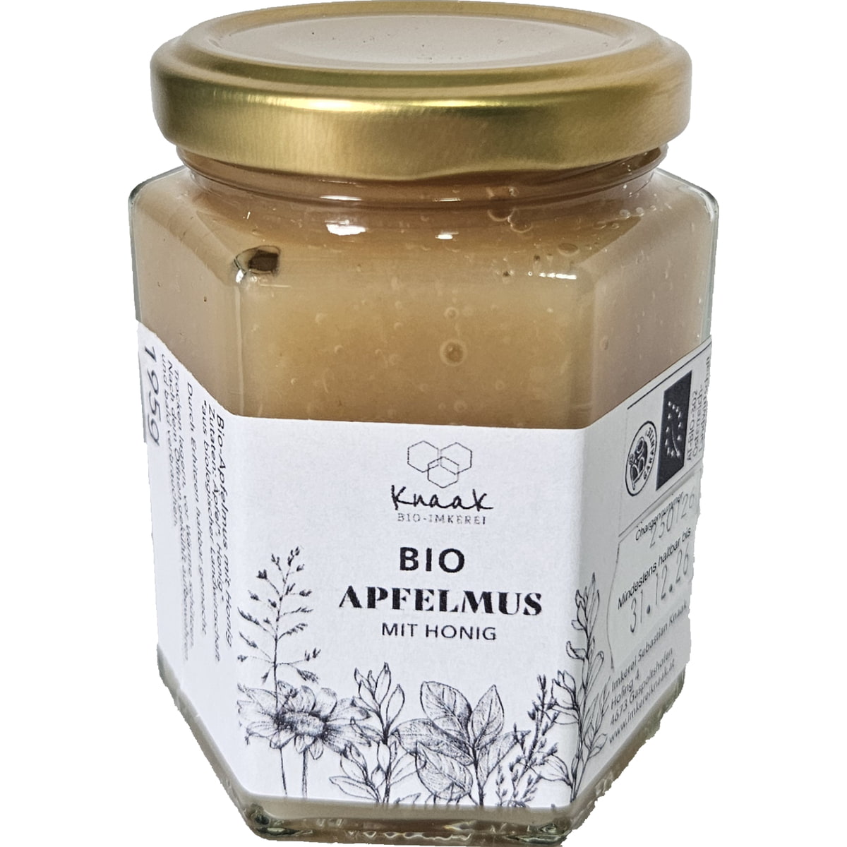 Bio Apfelmus mit Honig 195 g