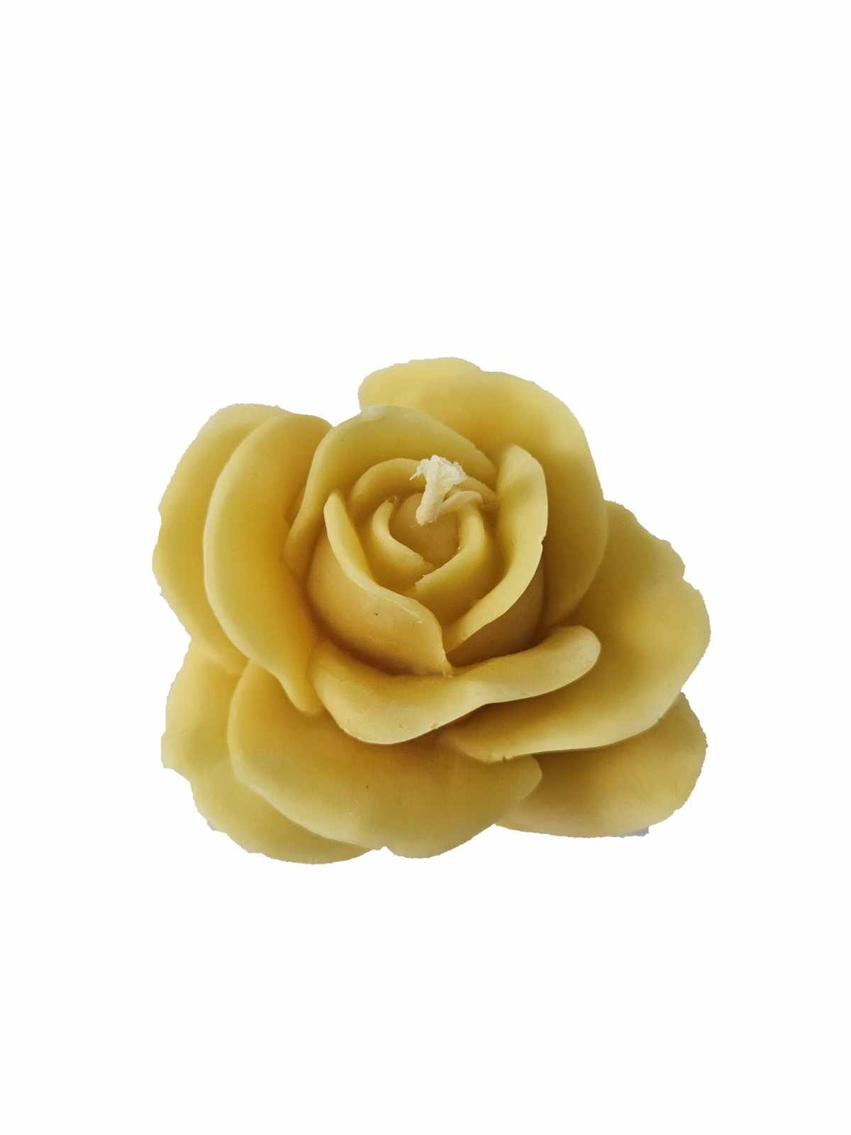 Bienenwachs Kerze Rose groß