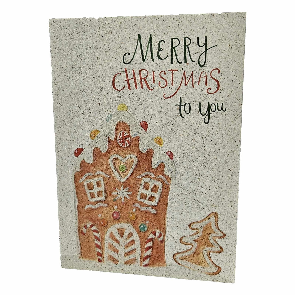 Weihnachtskarte Lebkuchenhaus