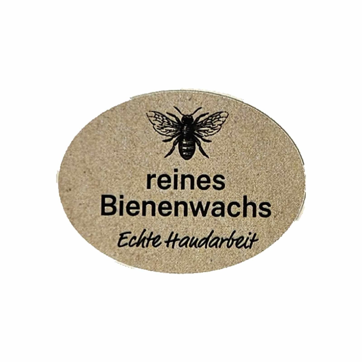Etiketten "reines Bienenwachs" mit Biene 56 Stück